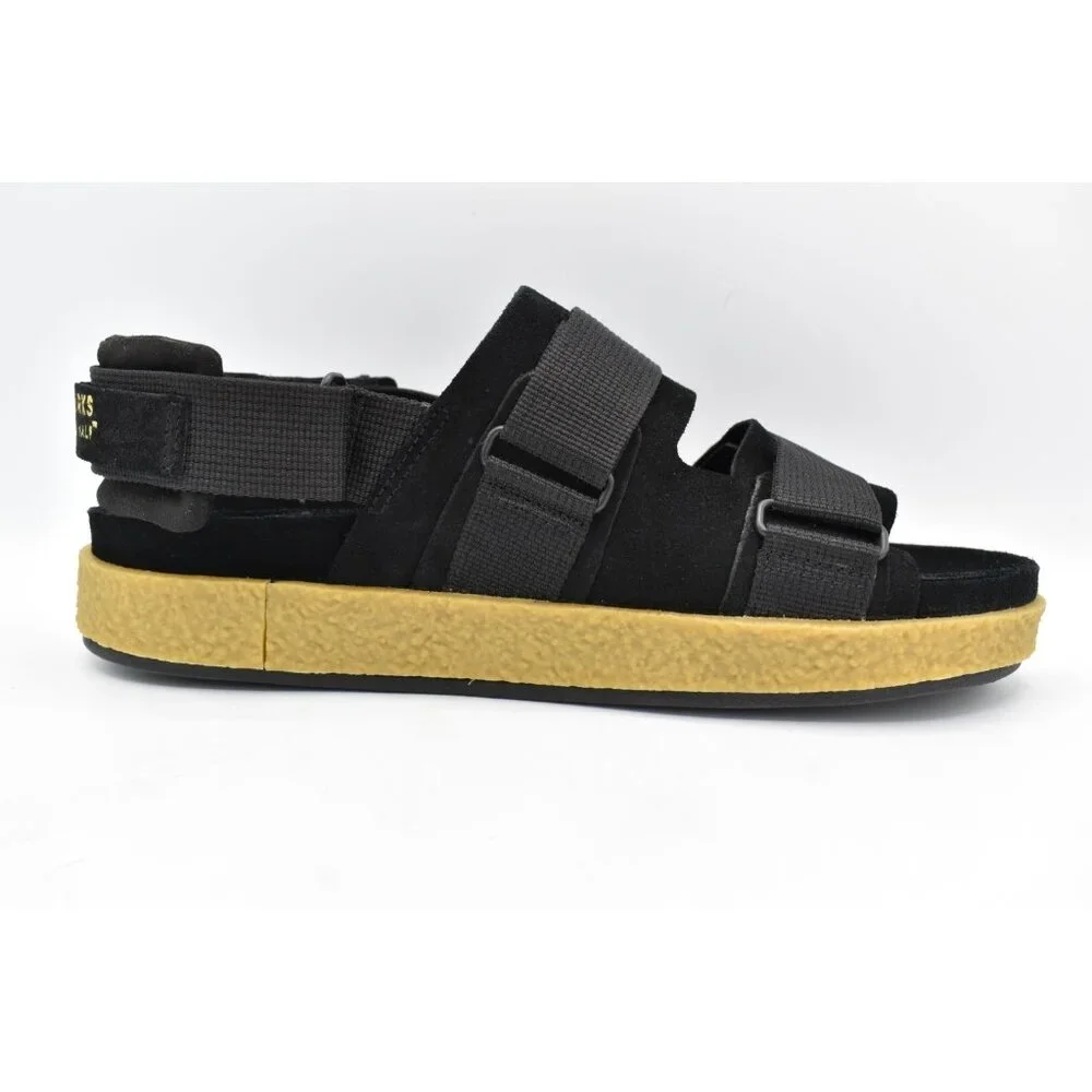 Clarks Mens Size 11.5 Overleigh Tor Black‎ Sandals Shoes